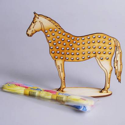 Creative cross-stitch kit - wooden horse