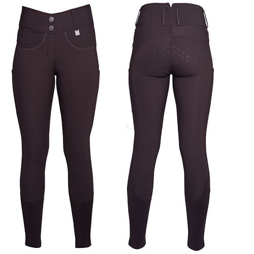 Ladies’ Breeches LAURIA GARRELLI Arezzo, Full Silicone Seat, Dark Brown / 15377