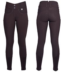 Ladies’ Breeches LAURIA GARRELLI Arezzo, Full Silicone Seat, Dark Brown / 15377