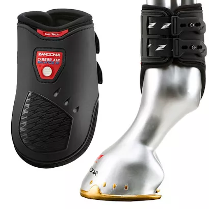 0 Ochraniacze ZANDONA Carbon Air BALANCE Fetlock, magnetyczne, zapinane na kołki - tył / E2115B