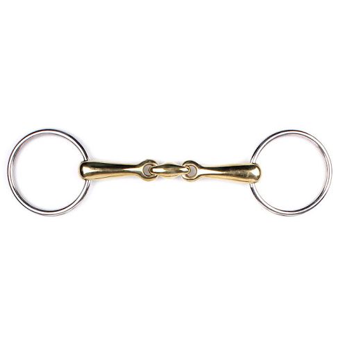 Wędzidło zwykłe pełne QHP z łącznikiem - argentan 17mm / 2122