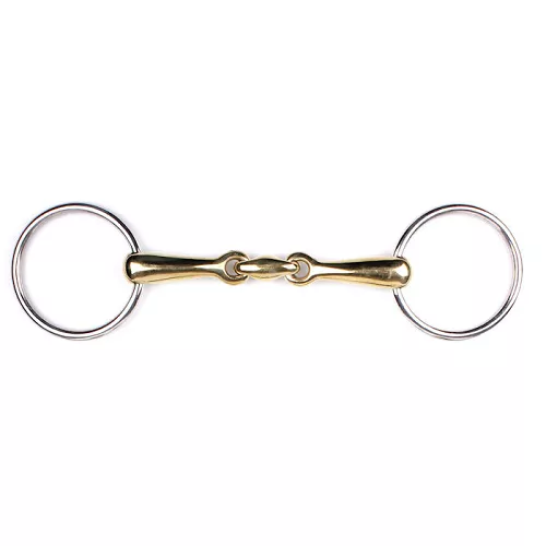 Wędzidło zwykłe pełne QHP z łącznikiem - argentan 17mm / 2122