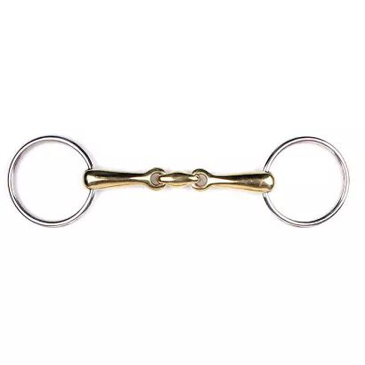 Wędzidło zwykłe pełne QHP z łącznikiem - argentan 17mm / 2122