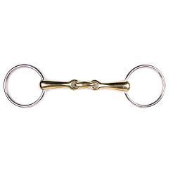 Wędzidło zwykłe pełne QHP z łącznikiem - argentan 17mm / 2122