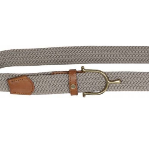 Pasek do spodni HKM Ann - kolor bezowy z złotą klamrą - beige / gold. 