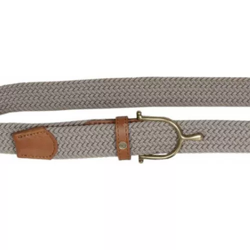 Pasek do spodni HKM Ann - kolor bezowy z złotą klamrą - beige / gold. 