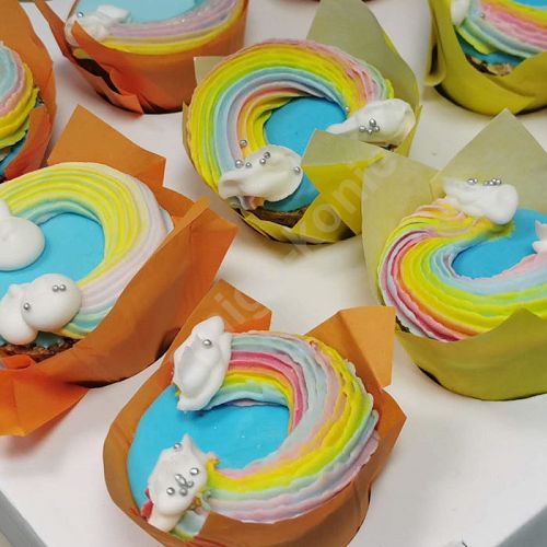 Rainbow muffin - Cupcake KOŃSKA CUKIERENKA – przysmak dla koni