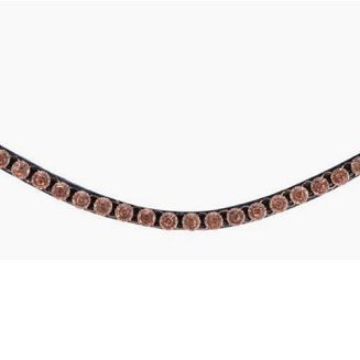 ozdobiony jednym rzędem dużych błyszczących kryształków 