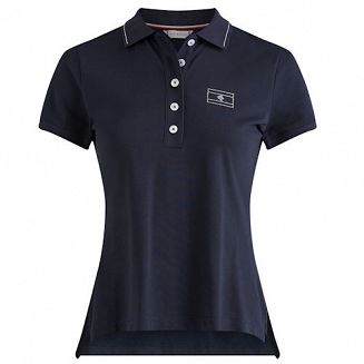 Koszulka polo damska TOMMY HILFIGER Crystal Emblished,  / 10066. Kolor granatowy - desert sky.