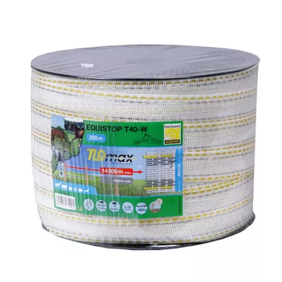Taśma do ogrodzenia elektrycznego HORIZONT EQUISTOP T40-W ALU 200m / 17124