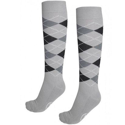 Riding Socks -Y Diamond  Grey-Dark Grey-Black /300316