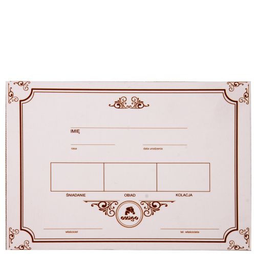 Tabliczka na boks – posiłki i karmienie konia