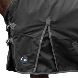 Turnout Rug Highneck   HKM Glasgow Fleece Lined, 1200D Black / 14993 - 2