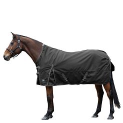 Turnout Rug Highneck   HKM Glasgow Fleece Lined, 1200D Black / 14993