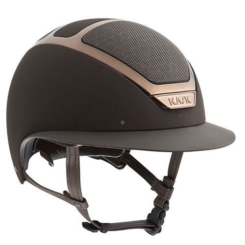 Kask jeździecki KASK Star Lady, brązowy z błyszczącą brązową ramką / HHE00013.357