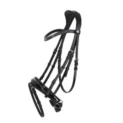Anatomical bridle QHP Lagos with Swedish noseband, black / 9118