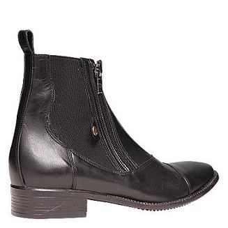 HIPPICA sztyblety ELITE - krótkie buty do jazdy konnej zapinane na zamek czarne