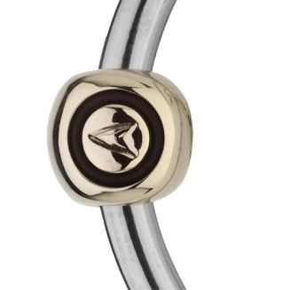 wędzidło z prawej strony, na zakończeniu ścięgierza posiada wskazówkę w postaci strzałki, która pokazuję w którą stronę wędzidło powinno być podpięte.