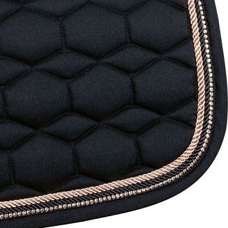 Czaprak ujeżdżeniowy DL HKM Rosegold Glamour – Czarny / 12956 - 3