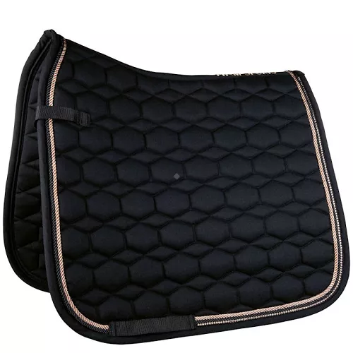Saddle cloth DL HKM Rosegold Glamour – Black / 12956
