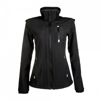 Bluza, kurtka jeździecka HKM SPORT SOFTSHELL młodzieżowa / 5273 kolor czarny