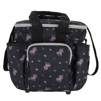 Grooming Bag QHP Lize Black with Purple Unicorns/ 5604 - 2