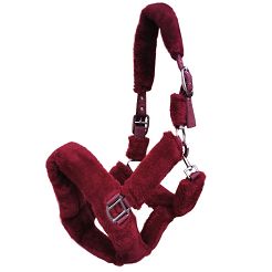 Kantar z futrem HE HORSENJOY Cuddly, bordowy /  03430