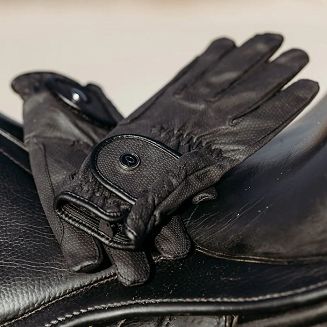 Rękawiczki jeździeckie zimowe QHP Force Winter czarne / 7231 - 2