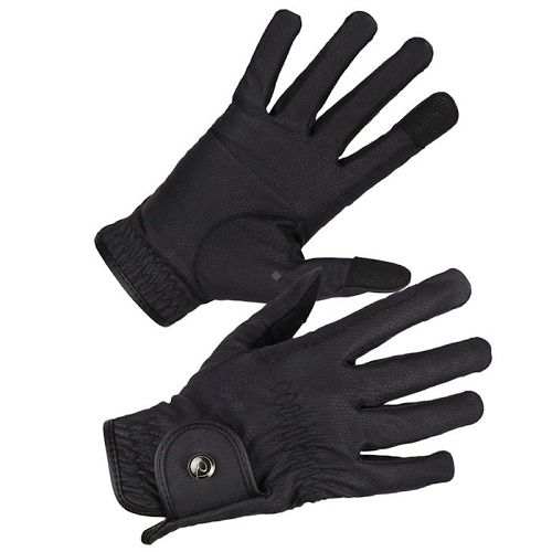 Rękawiczki jeździeckie zimowe QHP Force Winter czarne / 7231