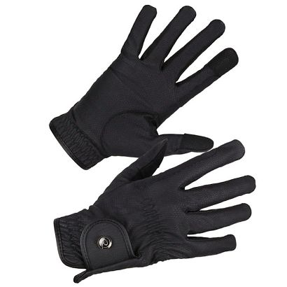 Rękawiczki jeździeckie zimowe QHP Force Winter czarne / 7231