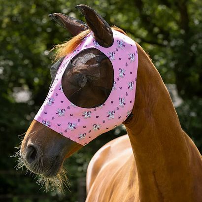 Maska dla konia chroniąca przed muchami QHP UNICORN / 5344