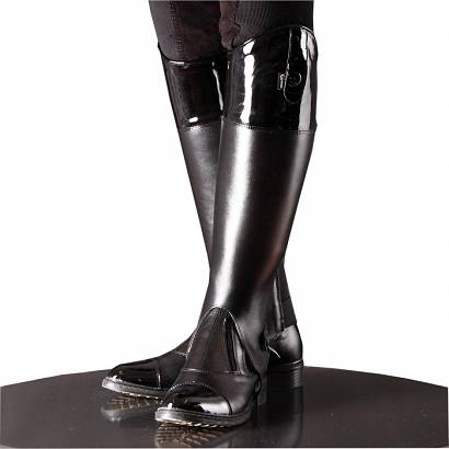 01604D CAVALLINO Ladies' set FLASH - riding boots with zipper + leather half chaps / Product order