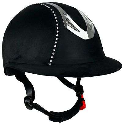 Kask jeździecki Y Amethyst Velvet, czarny EN 1384:2023 /  22230