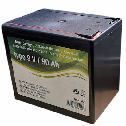 Saline battery 9V / 90Ah for electric fences / 1512