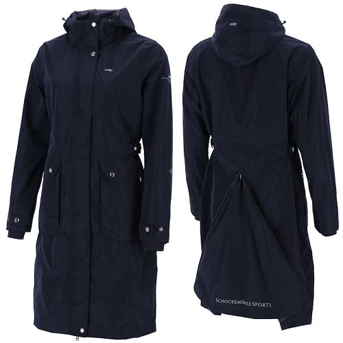 Płaszcz jeździecki damski SCHOCKEMÖHLE Karla, przeciwdeszczowy, Dark Navy