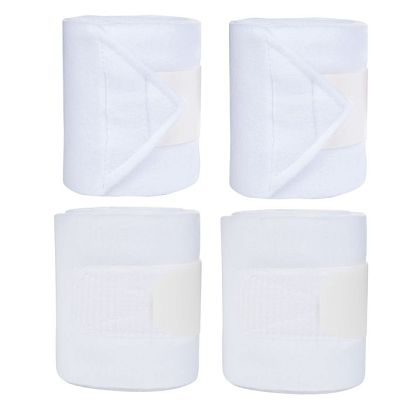 Fleece Bandages HKM Innovation, set of 4,  white  / 12624