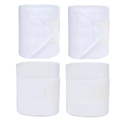 Fleece Bandages HKM Innovation, set of 4,  white  / 12624