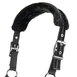 HKM Nylon head collar GLITTER with polar fleece lining / 8876 - 5