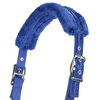 HKM Nylon head collar GLITTER with polar fleece lining / 8876 - 6