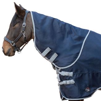 Carina Turnout Rug HKM with Detachable Neck, No Filling, 1200D Deep Blue / 15497 - 6