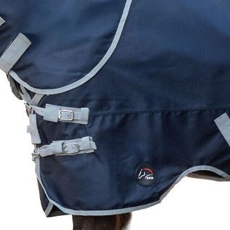 Carina Turnout Rug HKM with Detachable Neck, No Filling, 1200D Deep Blue / 15497 - 3
