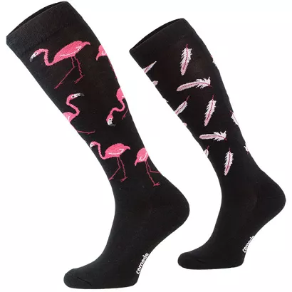 Podkolanówki jeździeckie SJBW 04 Black Flamingo