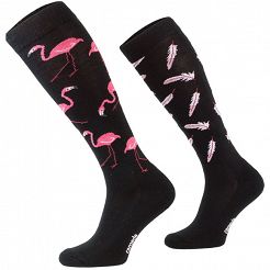 Podkolanówki jeździeckie SJBW 04 Black Flamingo