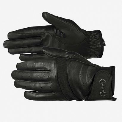 Rękawiczki jeździeckie skórzane HORZE Leather Mesh Gloves / 31697