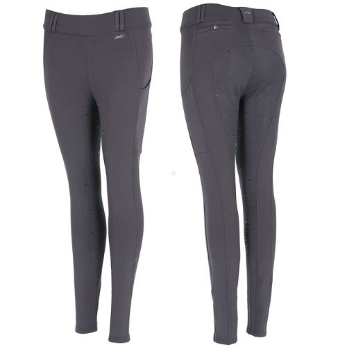 Bryczesy - leginsy damskie, ocieplane SCHOCKEMÖHLE Dorina z pełnym silikonowym lejem Dusty Chocolate / 2171-00079