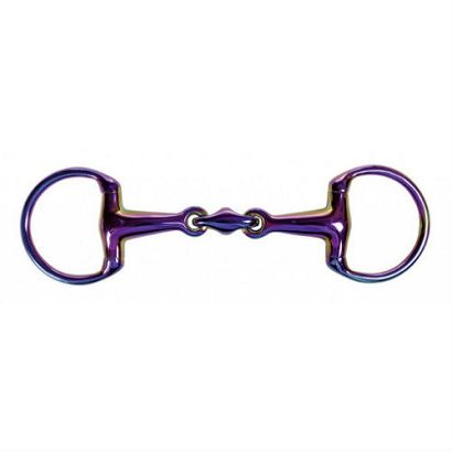 HKM Eggbutt snaffle with lozenge RAINBOW / 1049