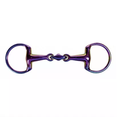 HKM Eggbutt snaffle with lozenge RAINBOW / 1049