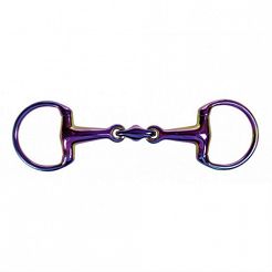 HKM Eggbutt snaffle with lozenge RAINBOW / 1049