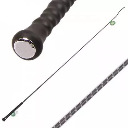 Dressage whip FLECK with Rubber Handle, anthracite / 03700
