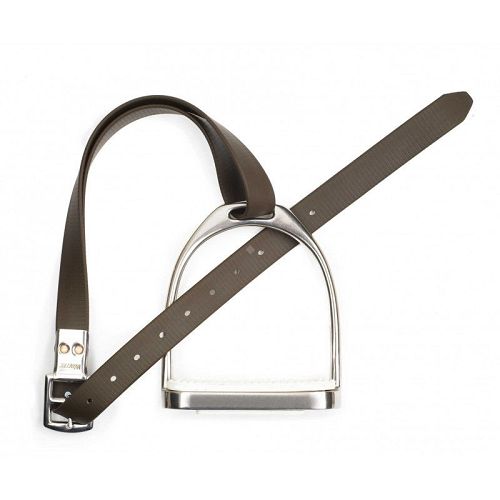 Slimline Synthetic Stirrup Leathers WINTEC brown / 202045